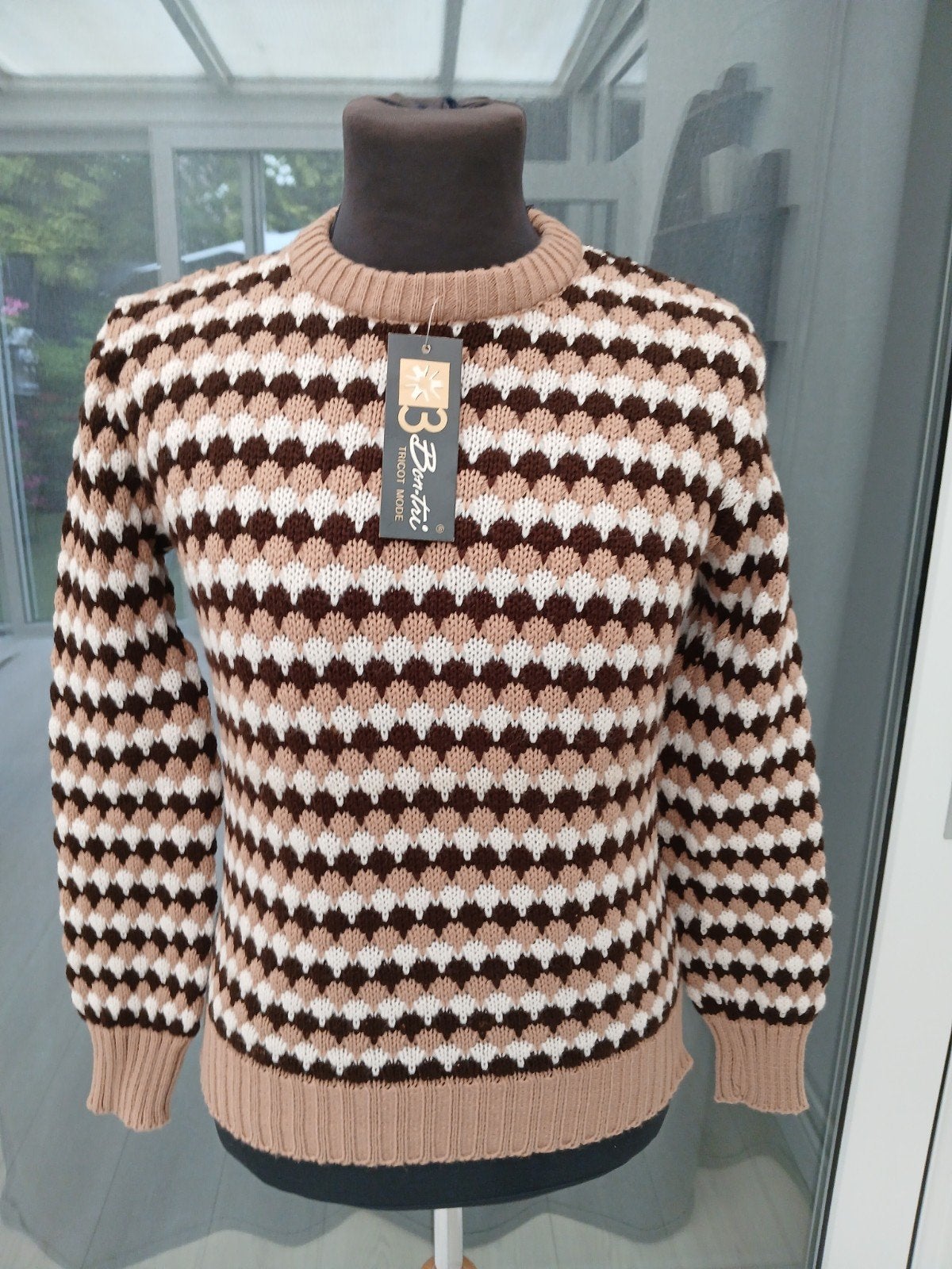 Bon-tri nieuwe beige/bruine trui maat S, Ophalen of Verzenden, Nieuw, Beige