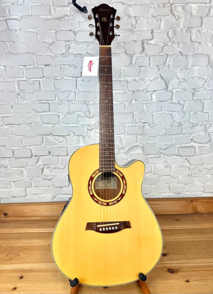 Ibanez AE Cutaway Elektro Akoestische Gitaar – Naturel, .., .., Gebruikt, Ophalen of Verzenden