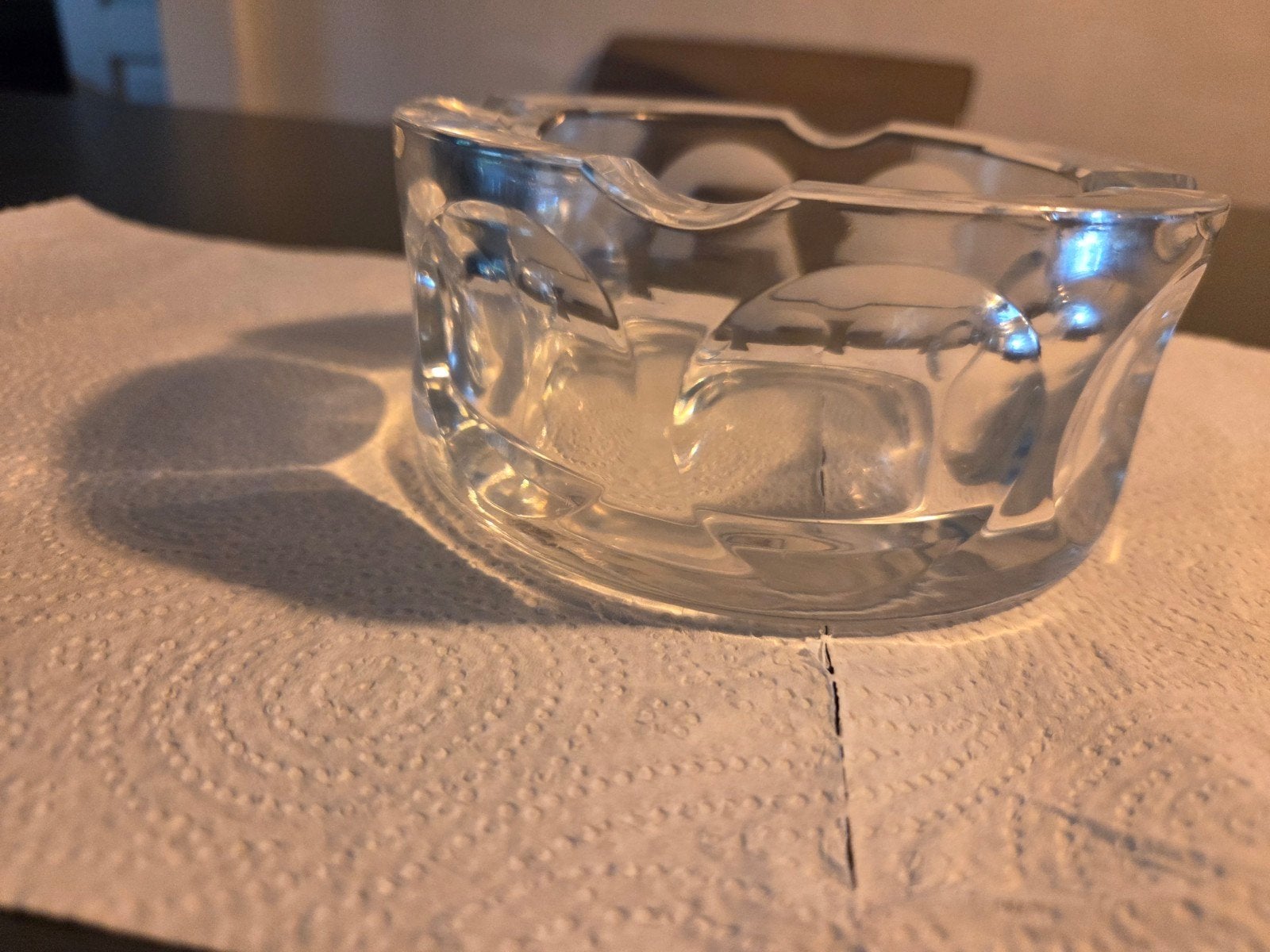 Rudolf Jurnikl Sklo Union "Lens"  asbak waxinelicht houder, Ophalen of Verzenden, Glas, Waxinelichthouder