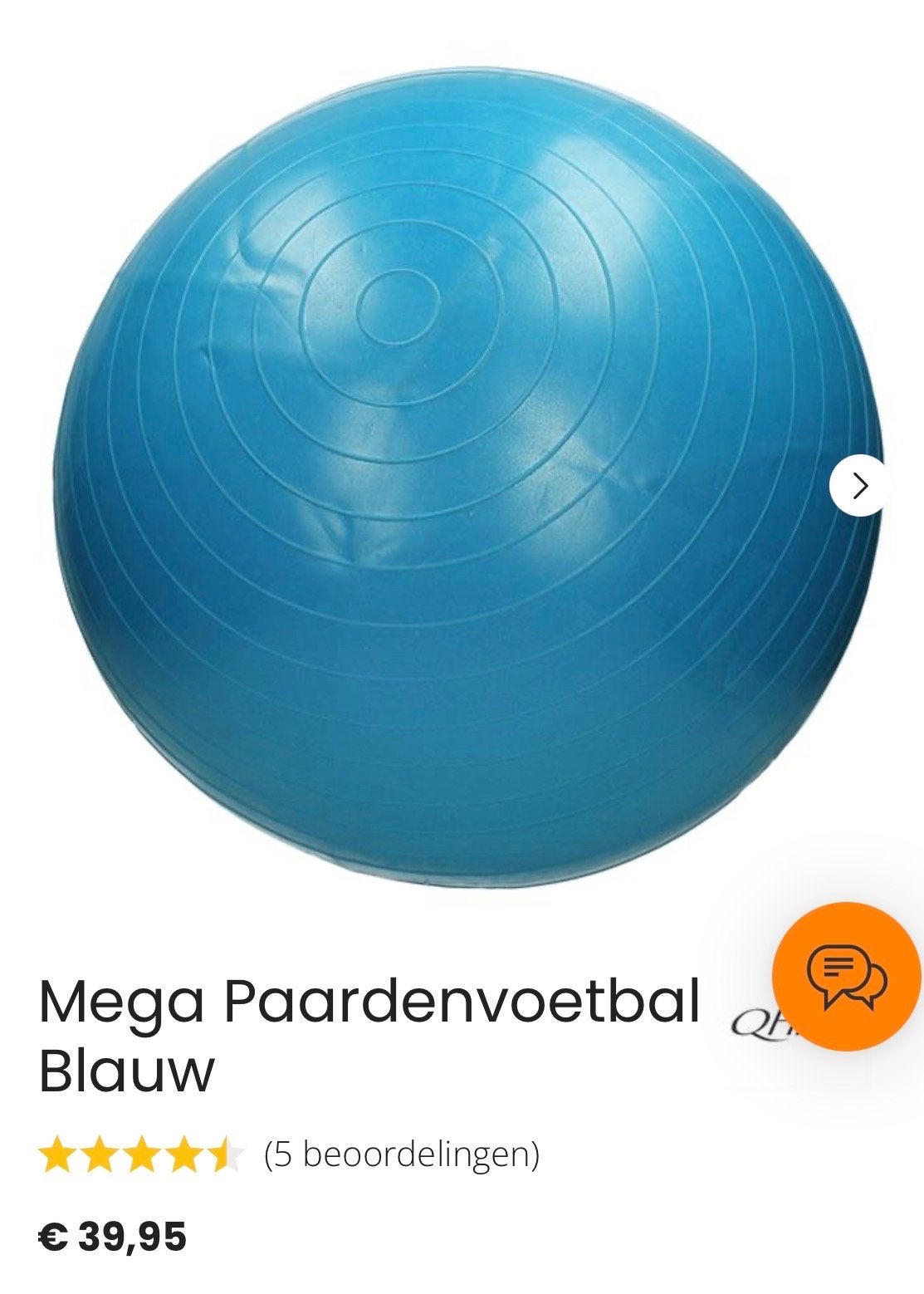 Mega Paardenvoetbal Blauw - Opblaasbaar, Ophalen of Verzenden