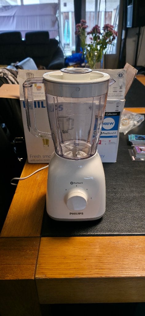 Philips ProBlend 4 blender 400W met originele doos, Ophalen of Verzenden, Zo goed als nieuw, Blender