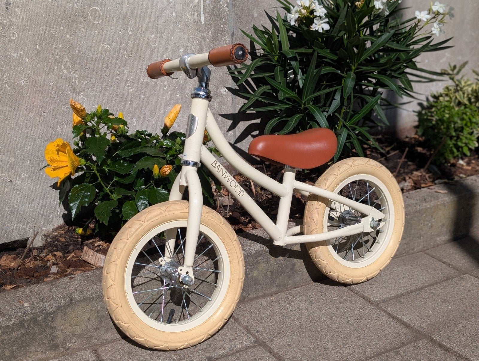 Banwood loopfietsje met bruin zadel, Ophalen, Minder dan 16 inch, Banwood