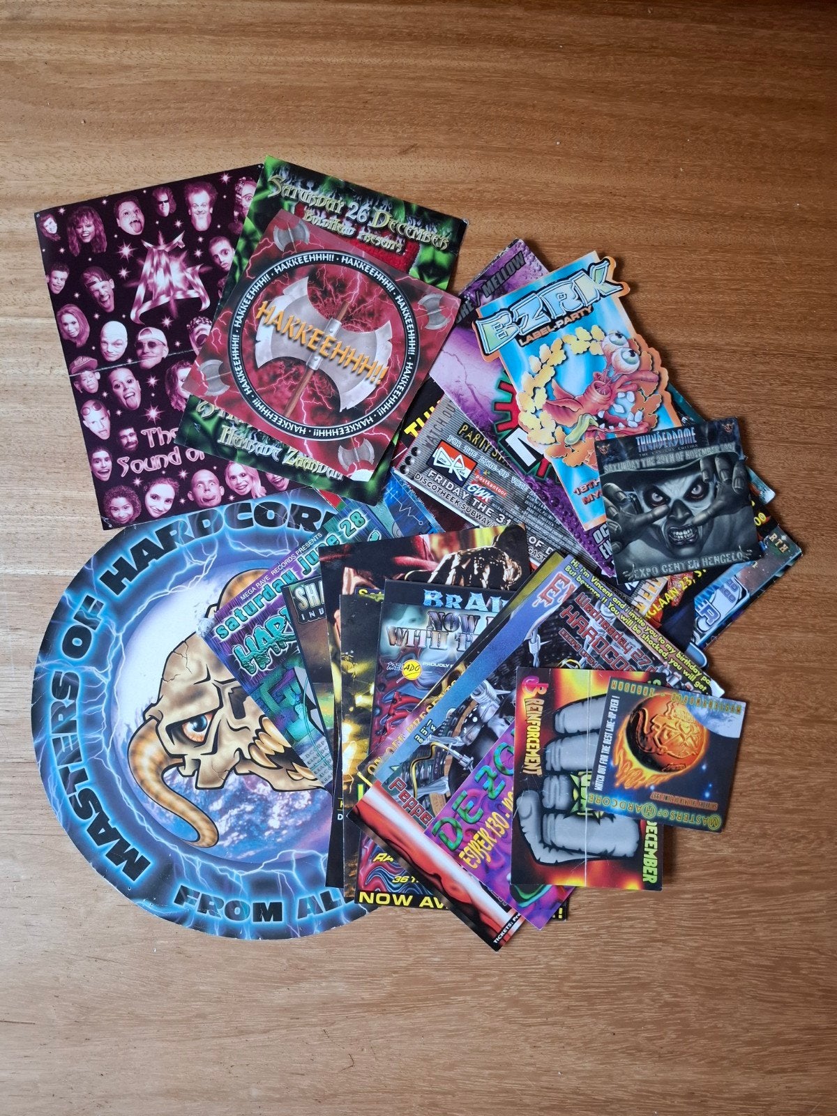 Verzameling early Hardcore flyers. Gabber Thunderdome ID&T, Verzamelen, Posters, Ophalen of Verzenden, Muziek