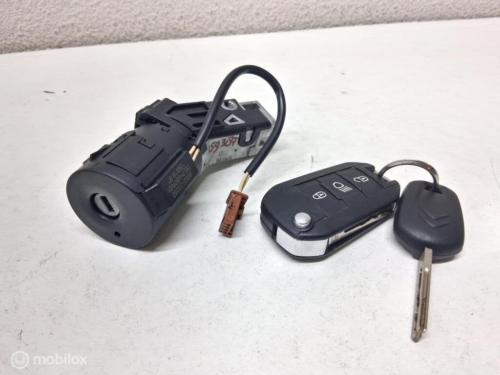 Contactslot + sleutel Citroen C3 II ('09-'17) 9673257480, Gebruikt, Citroën, Ophalen of Verzenden, Citroen