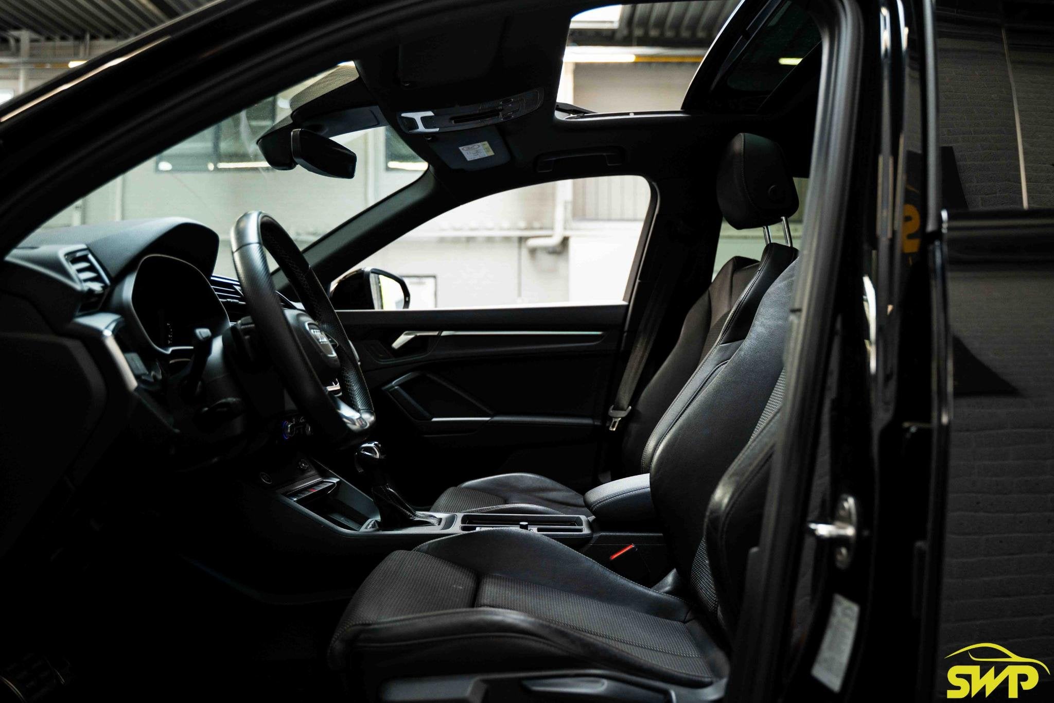 Audi Q3 Sportback 45 TFSI e S Edition | 2x s-line | led | Pa, Auto's, Gebruikt, 150 pk, Leder en Stof, Zwart