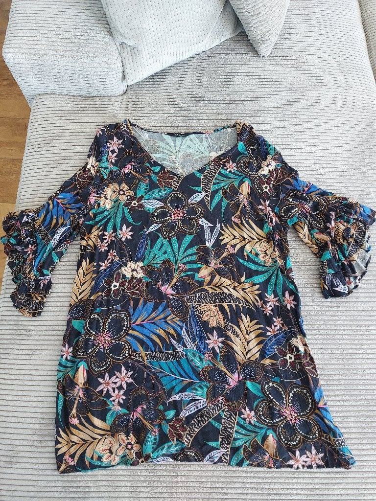 Leuke blouse, Kleding | Dames, Blouses en Tunieken, Ophalen, Zo goed als nieuw, Maat 46/48 (XL) of groter, Blauw