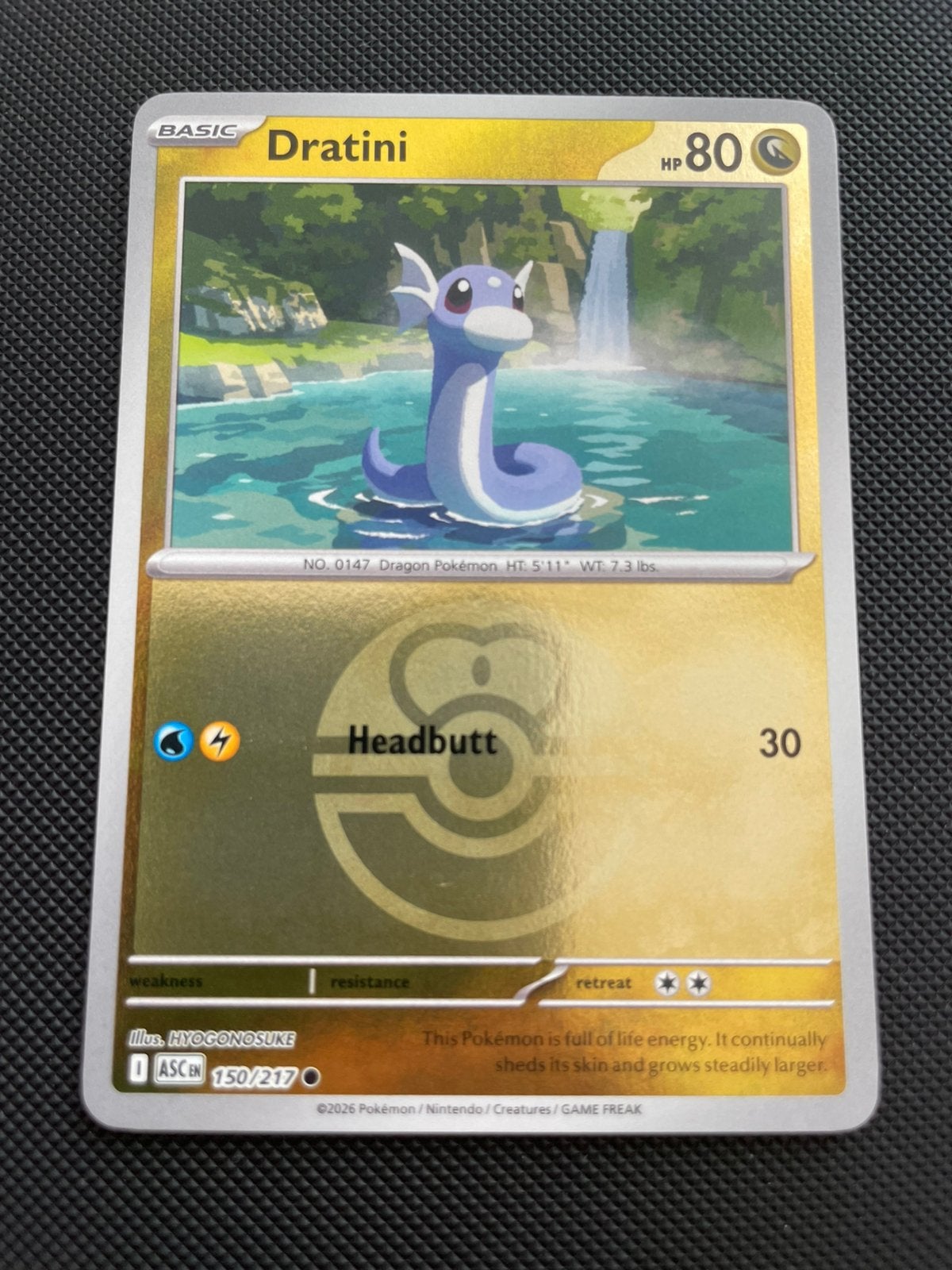Dratini 150/217 Reverse Holo Love Ball Ascended Heroes, Ophalen of Verzenden, Zo goed als nieuw
