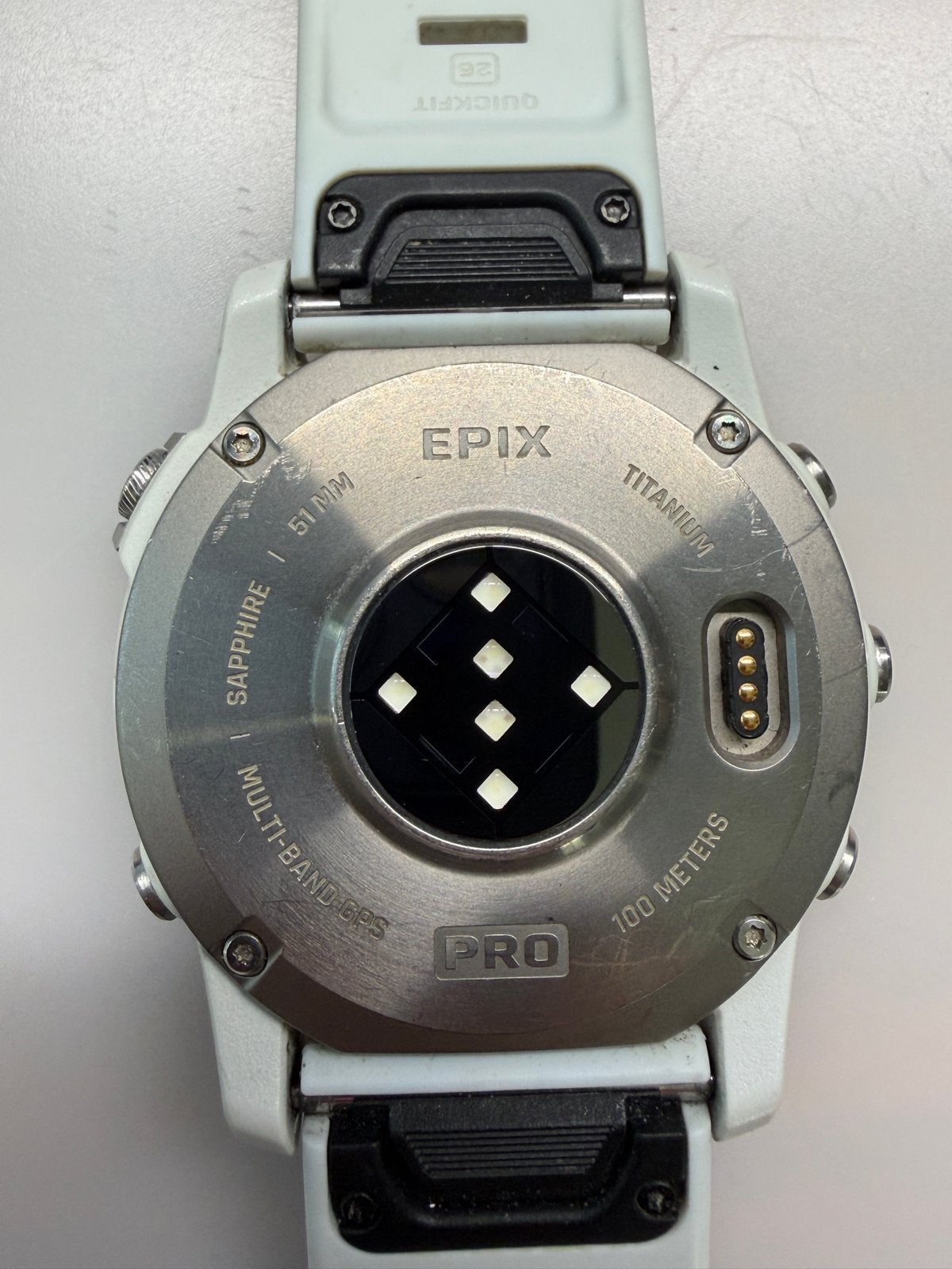 Garmin Epix Pro 51mm Sapphire Titanium (Gebruikt), Zwart, Ophalen of Verzenden, Waterdicht, Android