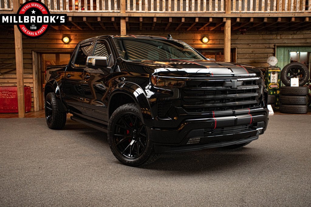 Chevrolet Silverado High Country 6.2 V8 Adaptieve cruise BOS, Auto's, Chevrolet, Automaat, 2443 kg, Zwart, Nieuw