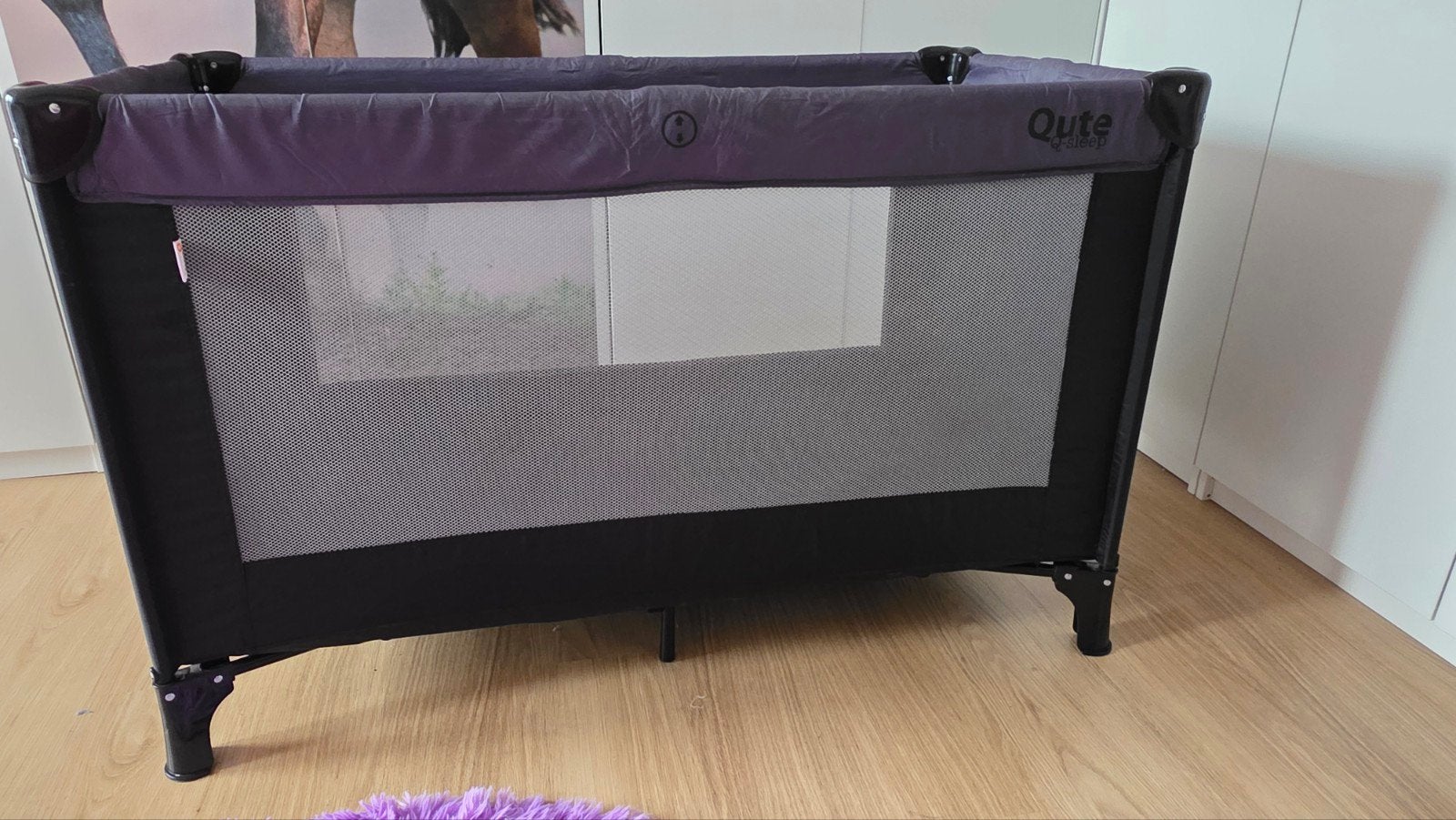 Qute campingbedje met matras en opbergtassen en 6 hoeslaken, Ophalen, Minder dan 140 cm, Minder dan 70 cm, Matras