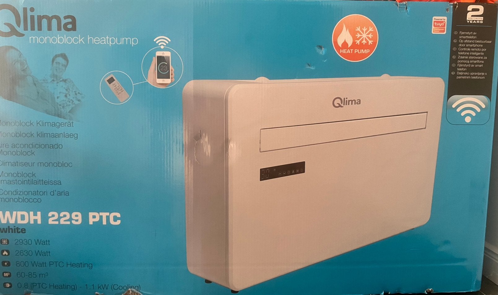Monoblock klimaatbeheersing, Witgoed en Apparatuur, Airco's, Ophalen, Nieuw, 3 snelheden of meer, Wandairco