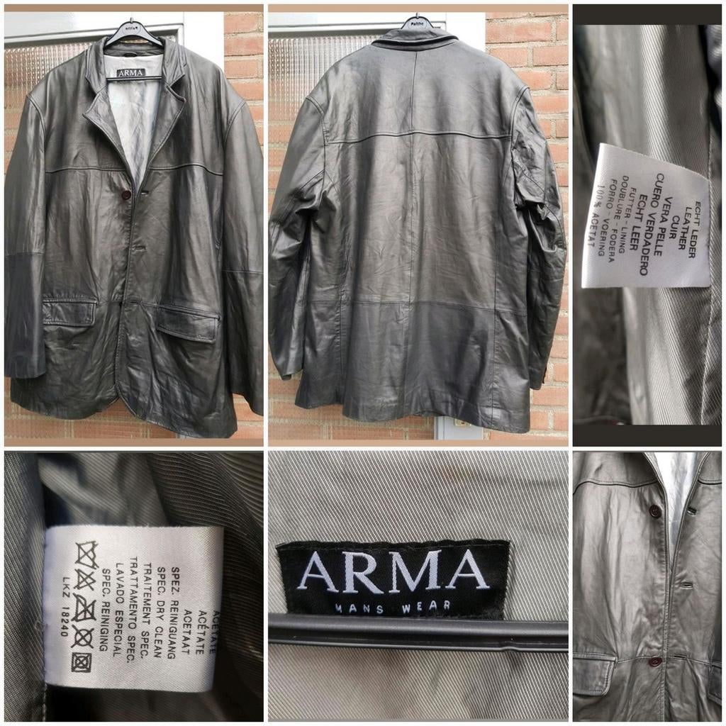 Leder Colbert herenmaat 54. Merk Arma, Ophalen of Verzenden
