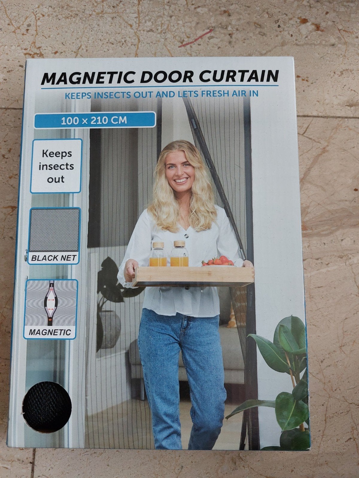 Magnetisch Gordijn 100x210 cm, Ophalen of Verzenden, Nieuw, Zwart, Gordijn