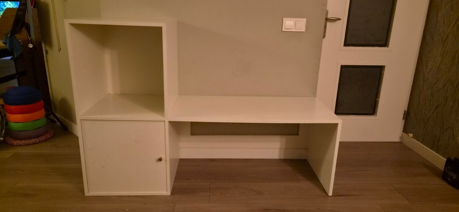 Zelfgemaakt kastje/bureau met opbergruimte, Ophalen, Gebruikt