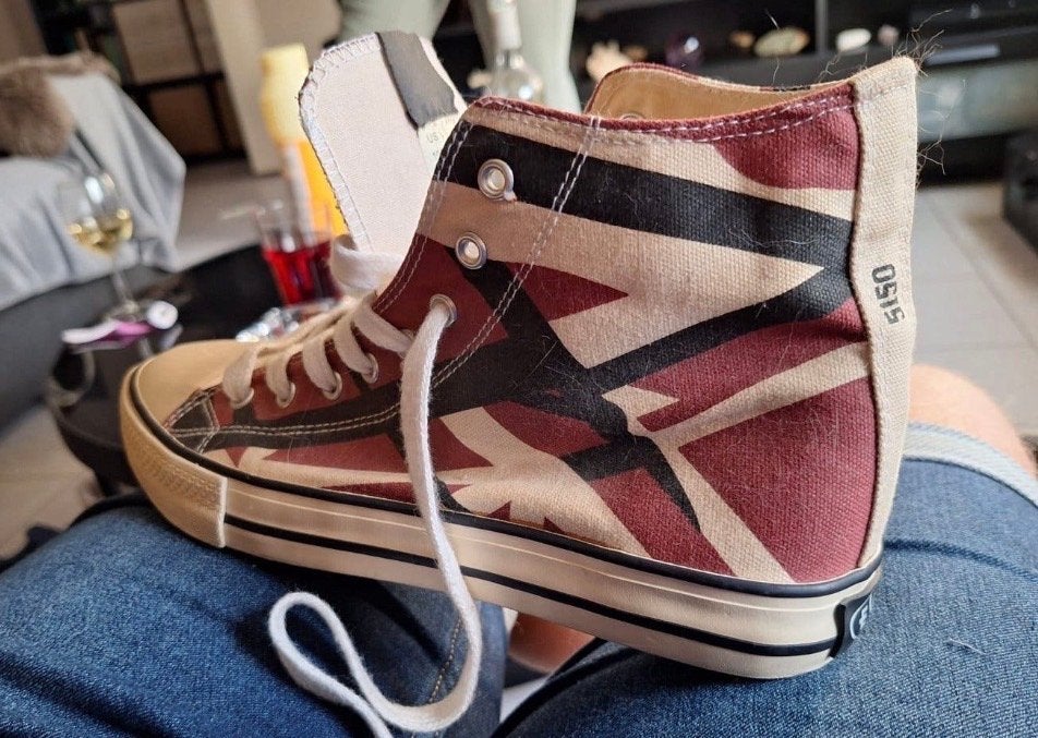 EVH Eddie Van Halen Sneakers - Union Jack Design - Maat 44, Ophalen, Zo goed als nieuw, Overige kleuren, Sneakers of Gympen
