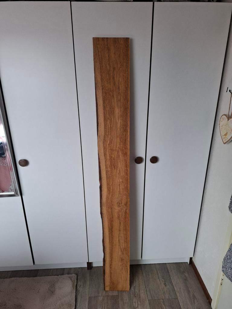 Massief Acacia Boomstam Plank + Onderframe – 160 cm – Live E, Doe-het-zelf en Verbouw, Hout en Planken, Ophalen, Gebruikt, 25 tot 50 mm