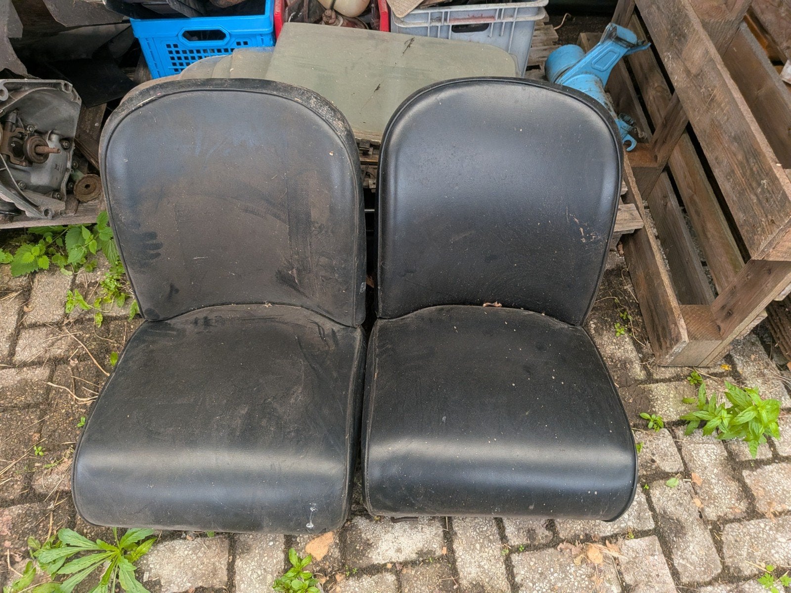 Fiat 600 voorstoelen, achterbank en zijpanelen, Ophalen of Verzenden, Gebruikt, Fiat