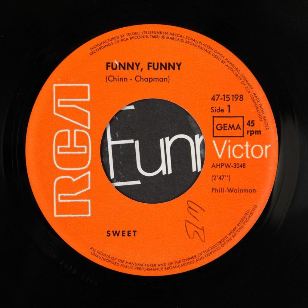 FUNNY FUNNY The Sweet POP ROCK HIT, Cd's en Dvd's, Vinyl Singles, Verzenden, 7 inch, Single, Zo goed als nieuw