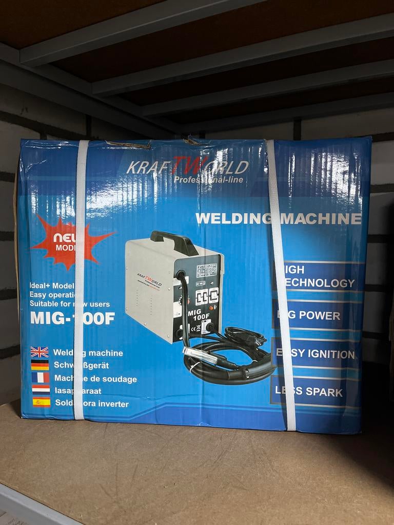 Nieuw Mig-100f Lasapparaat - KRAFTWORLD Professional-line, Doe-het-zelf en Verbouw, Minder dan 150 ampère, ., Overige typen, Nieuw