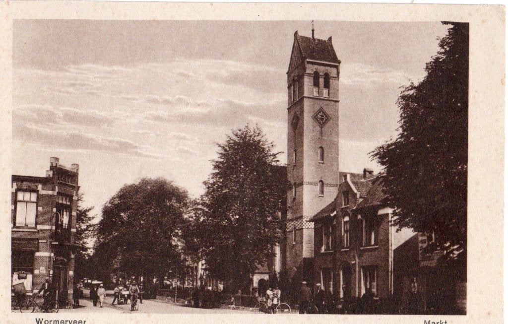 Wormerveer, Markt. 7387, Verzamelen, Ophalen of Verzenden, 1920 tot 1940, Ongelopen, Noord-Holland