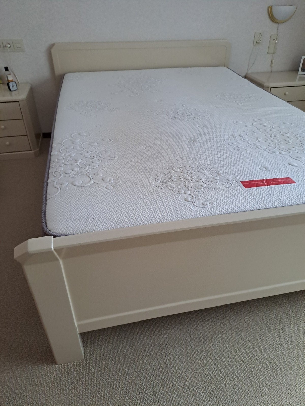 Tweepersoonsbed met matras -, Ophalen, Gebruikt, Tweepersoons, 160 cm