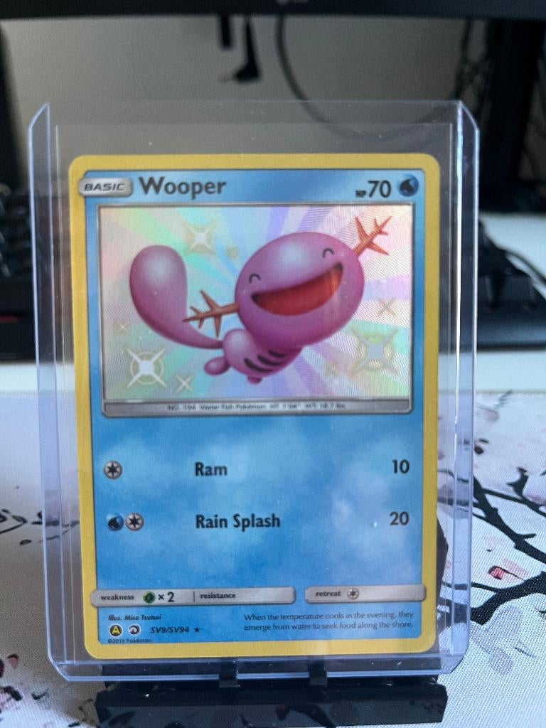 Wooper SV9 - Pokemon Hidden Fates, Ophalen of Verzenden, Nieuw, Losse kaart, Foil