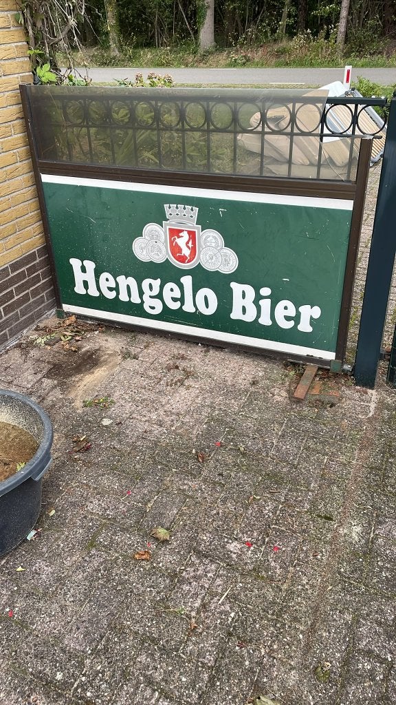 Terrascherm Hengelo Bier, Ophalen, Gebruikt, Reclamebord, Plaat of Schild, Overige merken