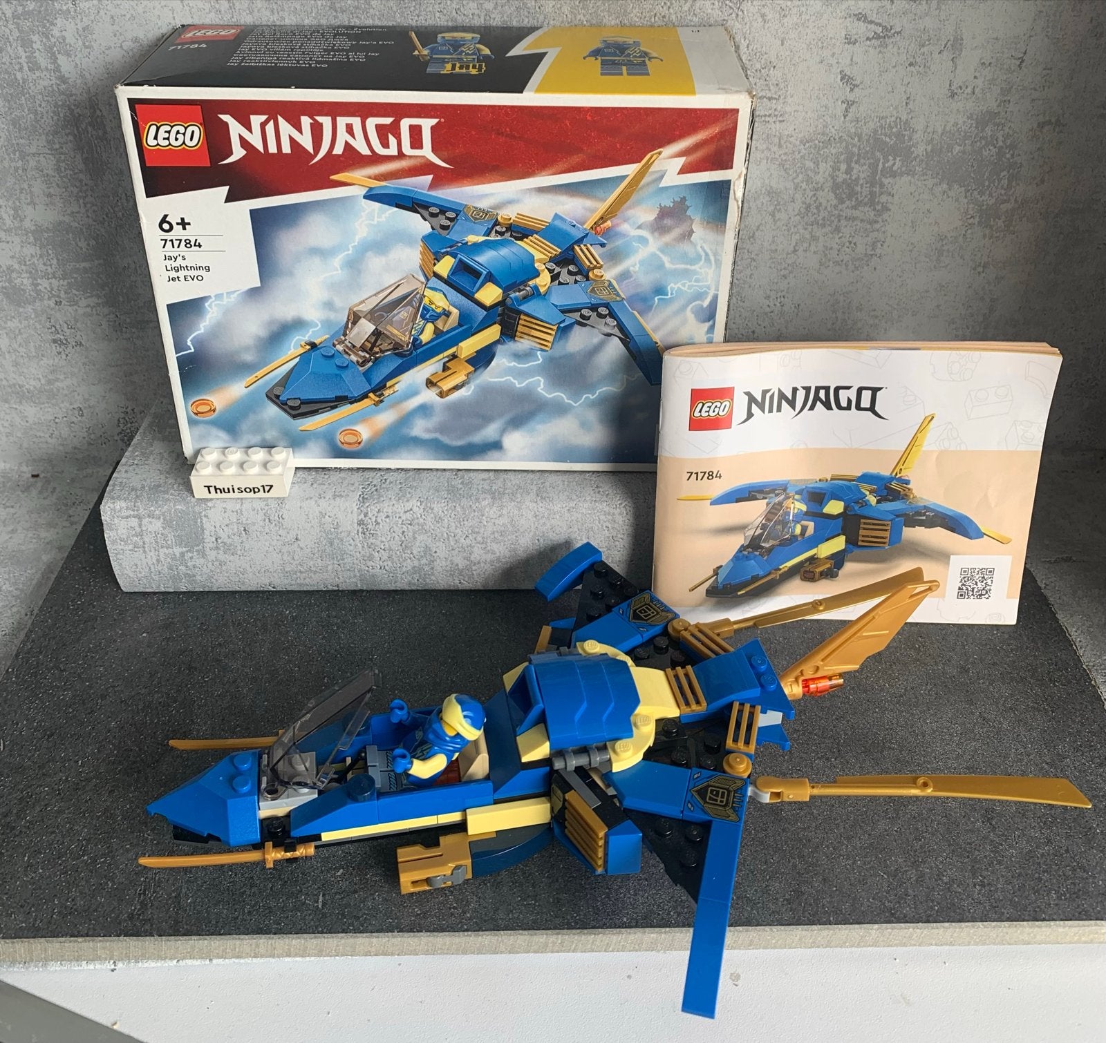 LEGO Ninjago 71784 Jay's Bliksemstraal EVO, Ophalen of Verzenden, Zo goed als nieuw