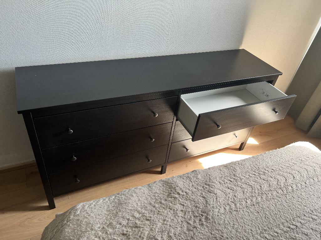 IKEA KOPPANG ladekast met 6 lades — Zwartbruin, 172x83 cm, Huis en Inrichting, Ophalen, Overige materialen, Gebruikt, 5 laden of meer
