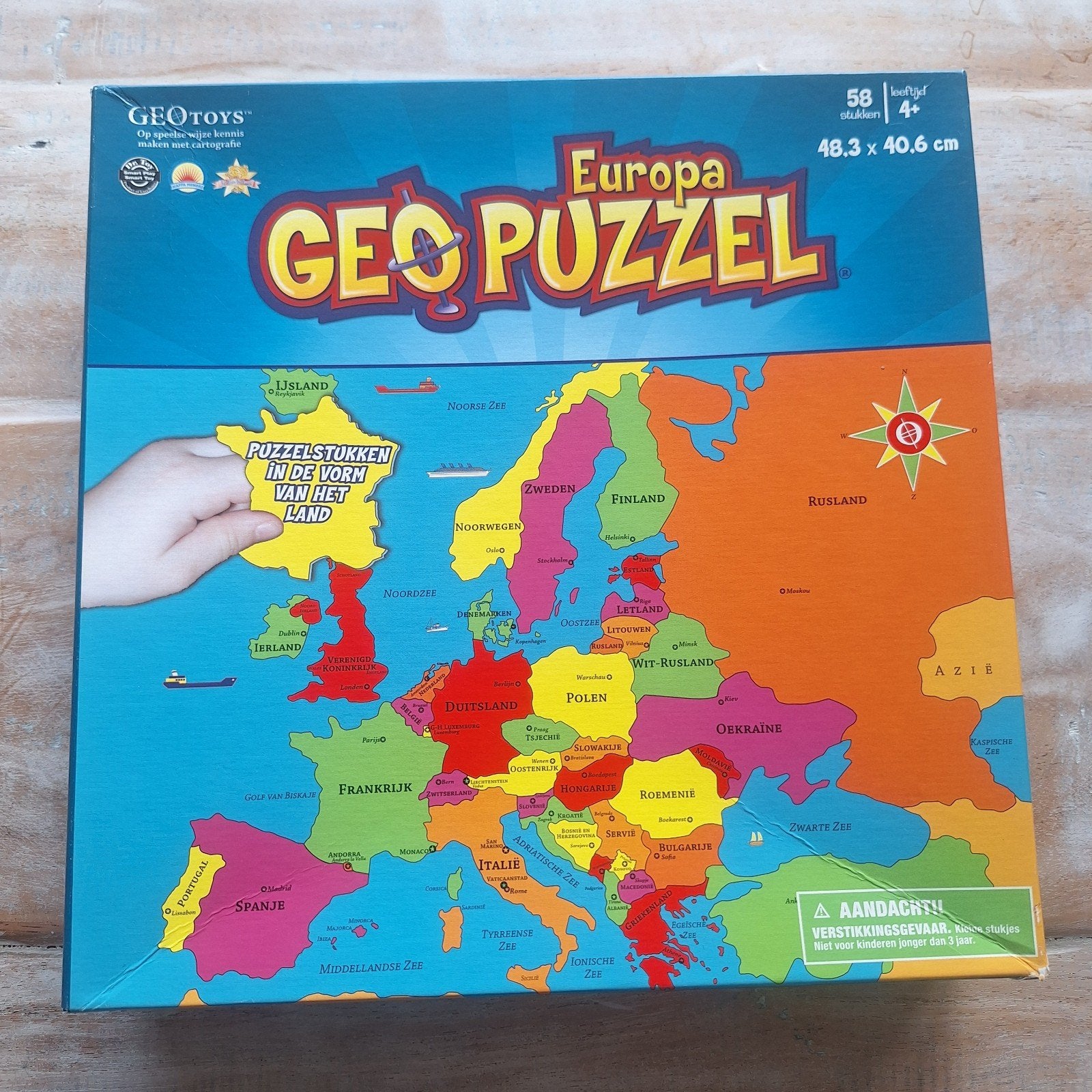 GEO Puzzel Europa - Educatieve Landkaart Puzzel, Ophalen of Verzenden