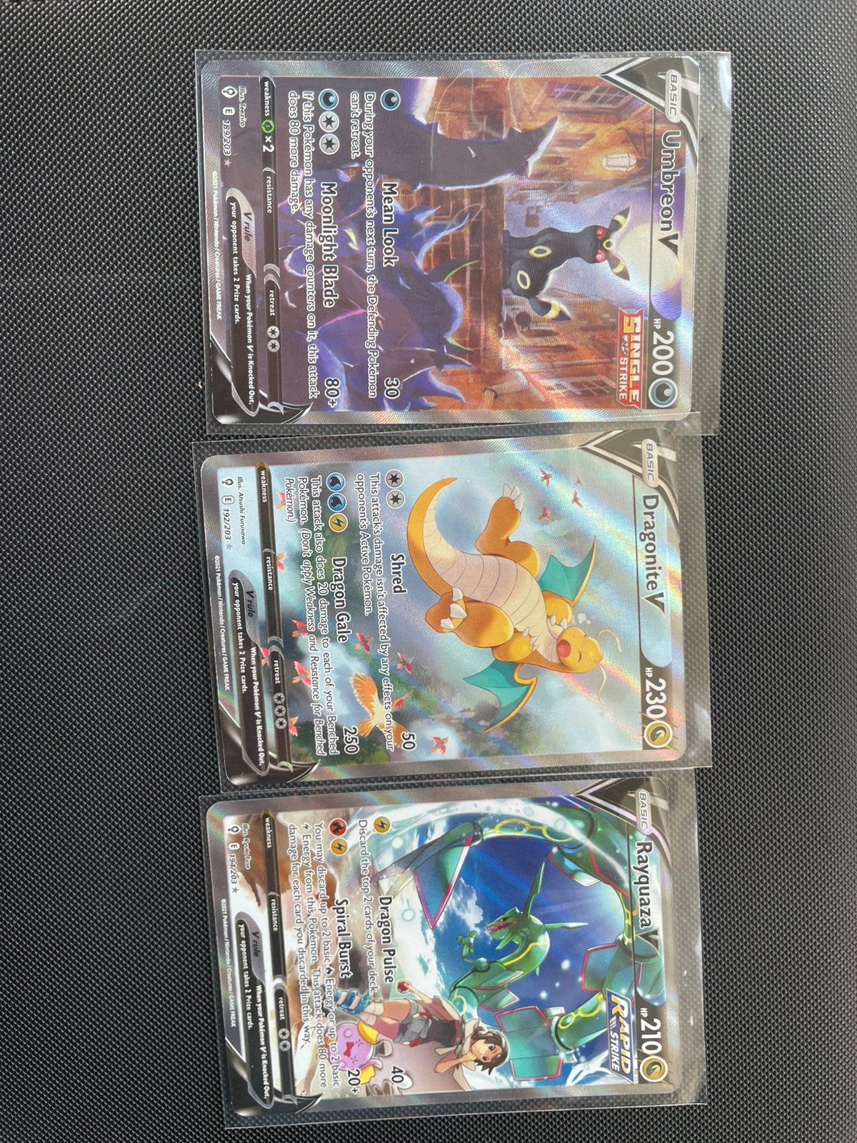 Rayquaza dragonite umbreon evolving skies, Ophalen of Verzenden, Zo goed als nieuw