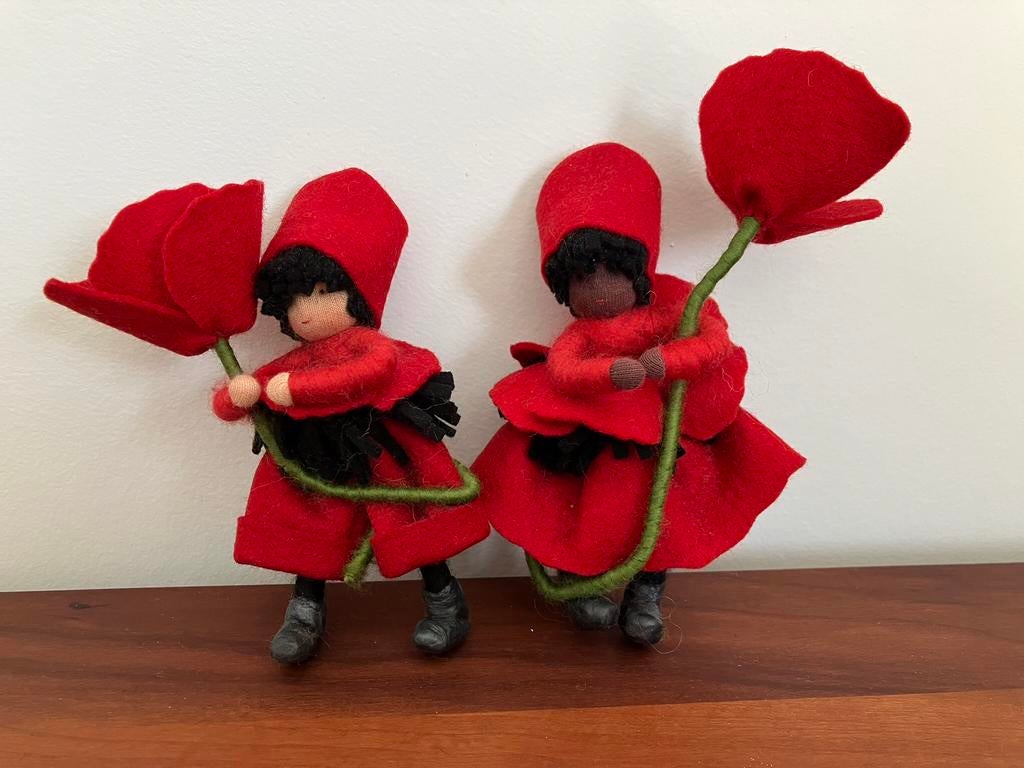 Klaproos bloemen kinderen, Ophalen of Verzenden, Zo goed als nieuw, Wolvilt