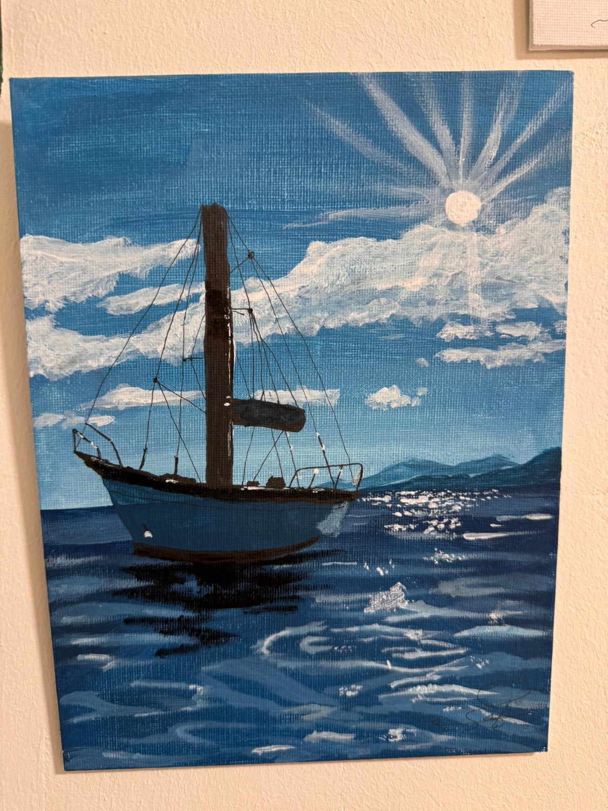 Handgeschilderd schilderij, Ophalen of Verzenden