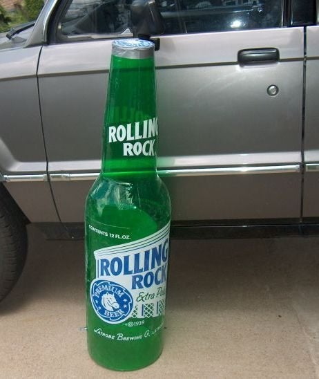 Rolling Rock opblaasbare bier fles display blow up bottle, Verzenden, Nieuw, Gebruiksvoorwerp
