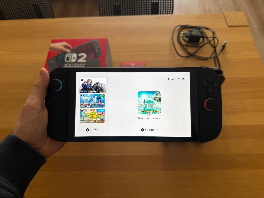 Nintendo Switch 2 Zwart + Zelda TOTK - Incl Garantie + Bon, Spelcomputers en Games, Spelcomputers | Nintendo Switch, Ophalen, Met games