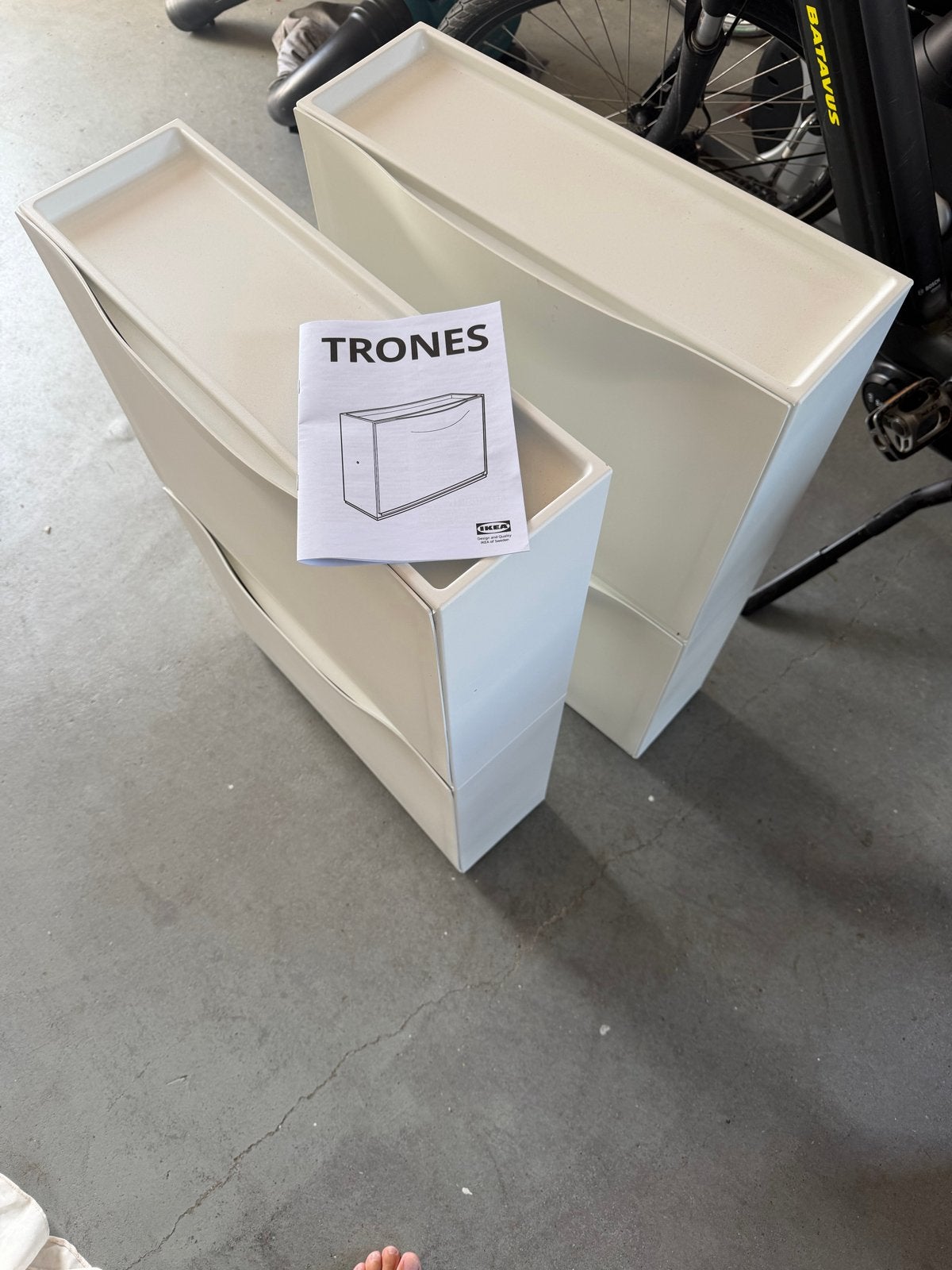 4 stuks IKEA TRONES schoenenkast/opberger, wit, Ophalen, Nieuw