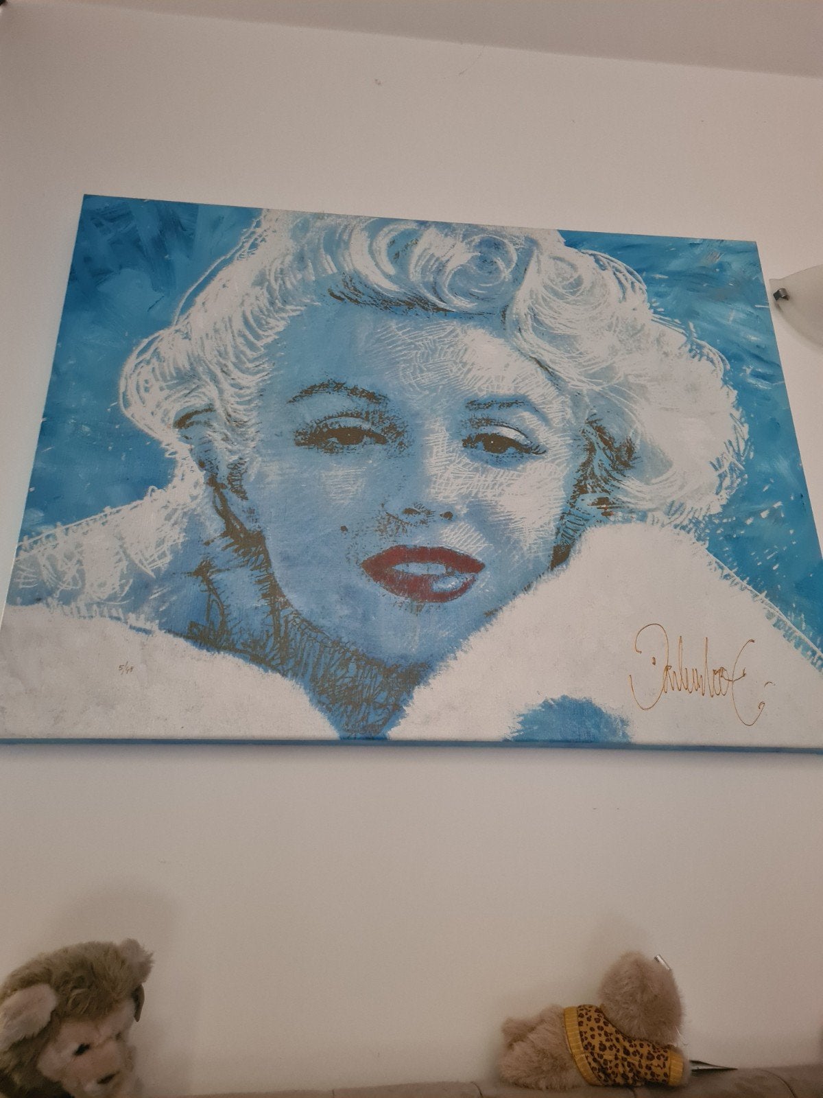 Marilyn Monroe Pop Art Schilderij - Acryl op Canvas, Gesigneerd, Acrylverf, Ophalen of Verzenden, Portret