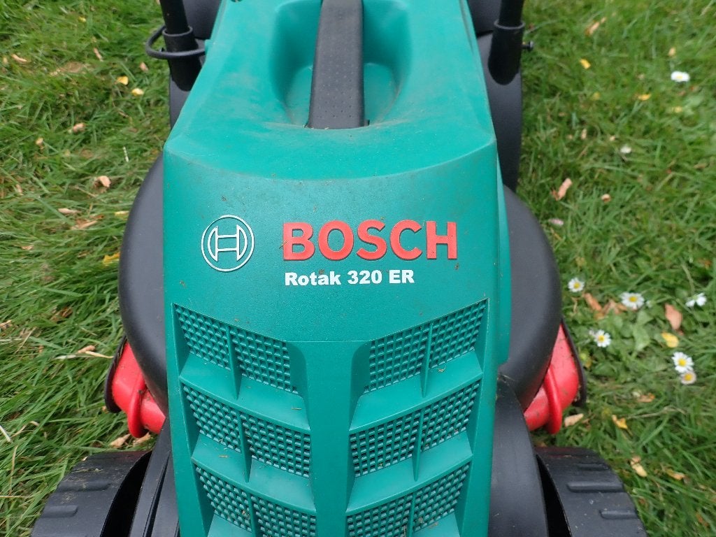 Bosch Rotak 320 ER electrische grasmaaier, Tuin en Terras, Grasmaaiers, Ophalen, Cirkelmaaier, Gebruikt, Elektrische grasmaaier