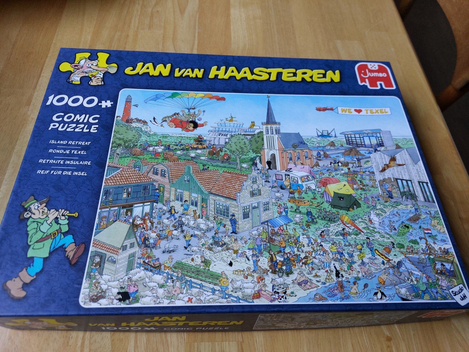 Jan van Haasteren Puzzel Rondje Texel 1000 stukjes, Ophalen, 500 t/m 1500 stukjes, Gebruikt, Legpuzzel