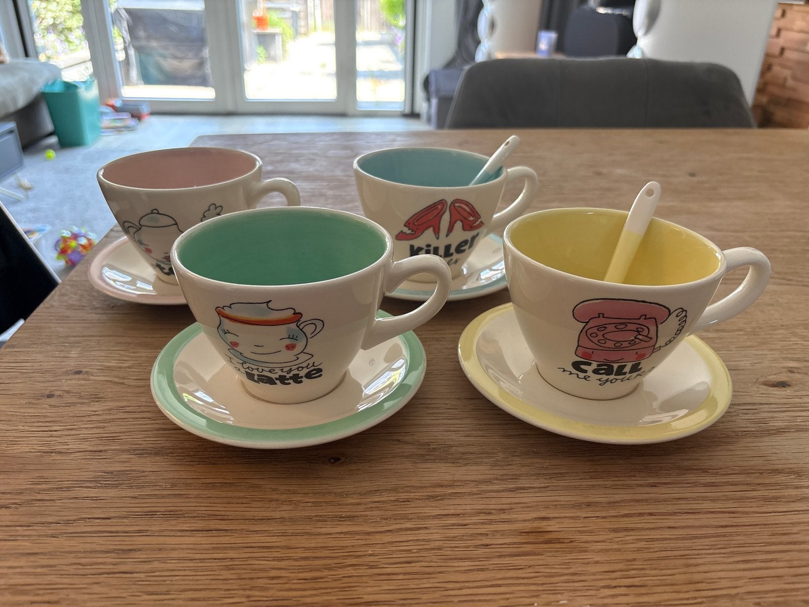Blond Amsterdam koffiekopjes met schotels - 4 stuks, Huis en Inrichting, Blond Amsterdam, Ophalen of Verzenden, Zo goed als nieuw