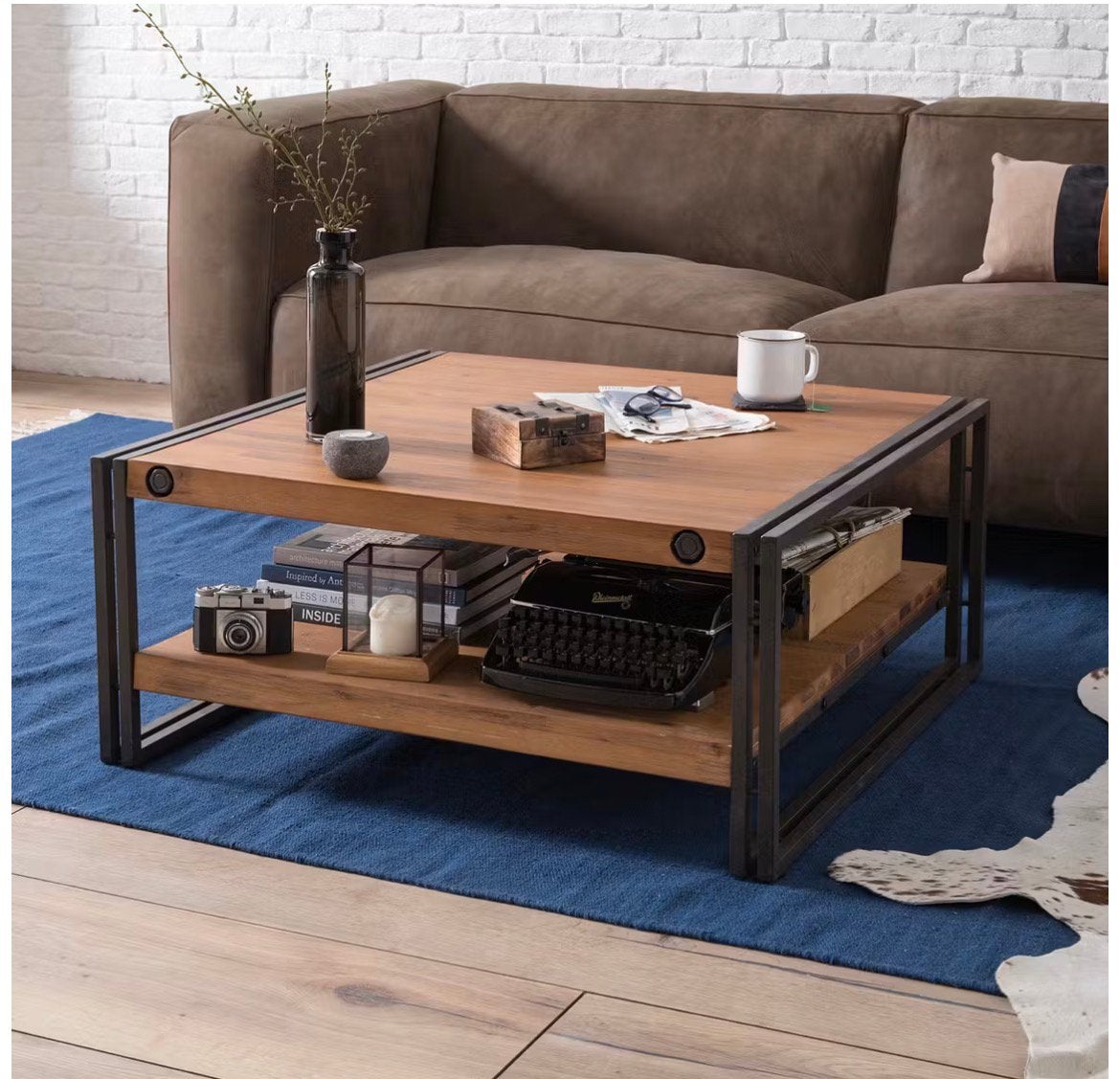 Salon tafel Manchester 90 cm, Huis en Inrichting, Ophalen, 50 tot 100 cm, Zo goed als nieuw, Industrieel