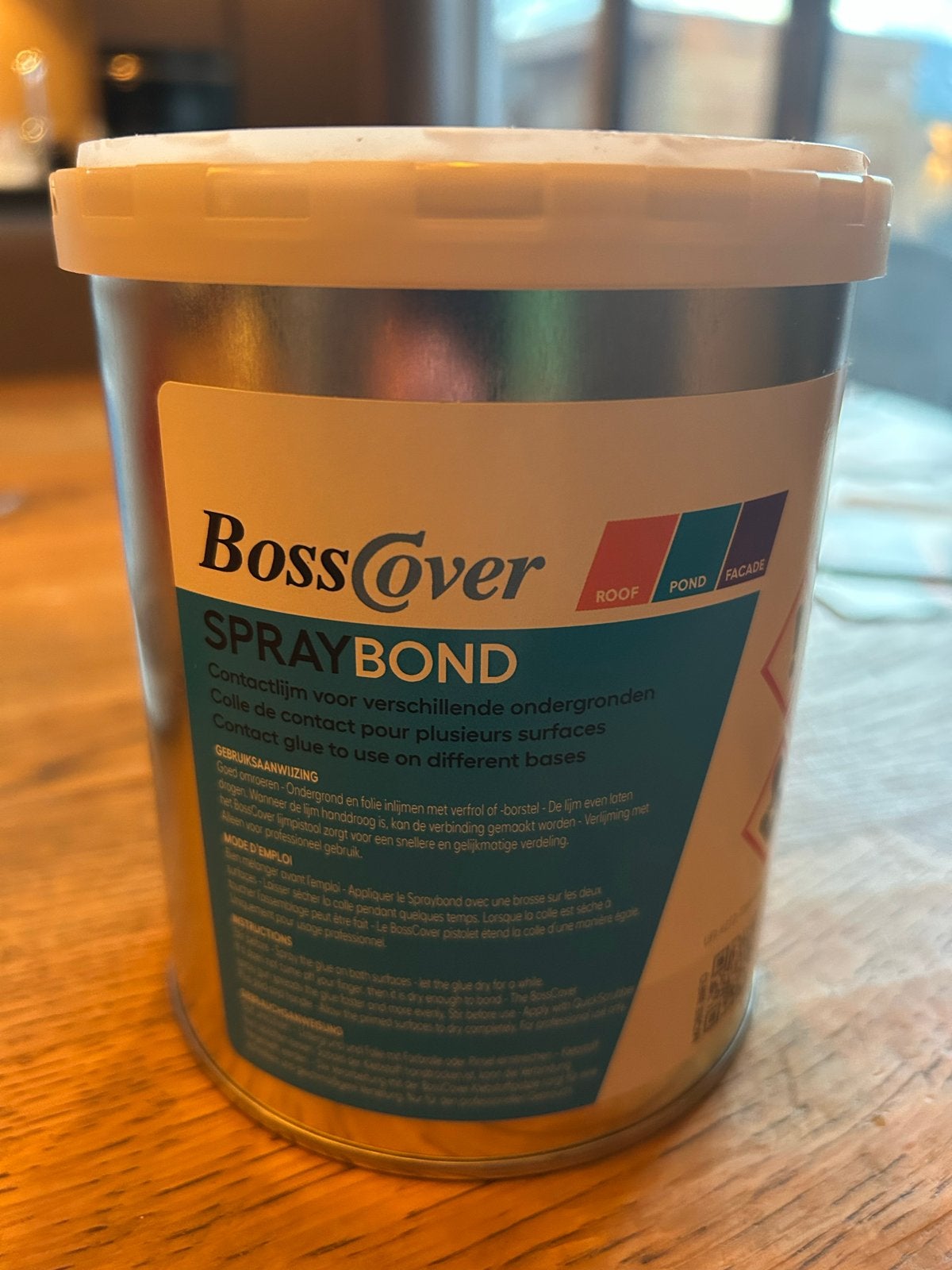 BossCover Spraybond Contactlijm EPDM - 1 Liter, Ophalen of Verzenden, Nieuw, Overige typen