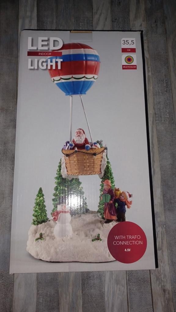 Kerstdecoratie Kerstman in Luchtballon, Verzenden, Zo goed als nieuw