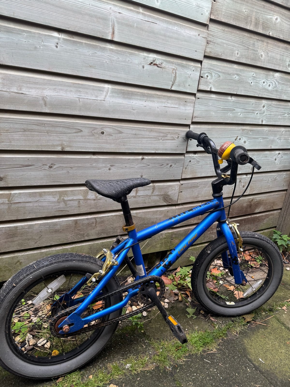 Blauwe kinderfiets 16 inch - Gebruikt, Ophalen, Gebruikt, Velgrem, 16 tot 20 inch