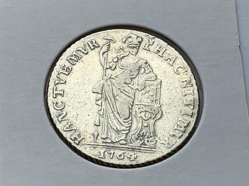 Zeer oude zilveren generalteits gulden 1764, Ophalen of Verzenden