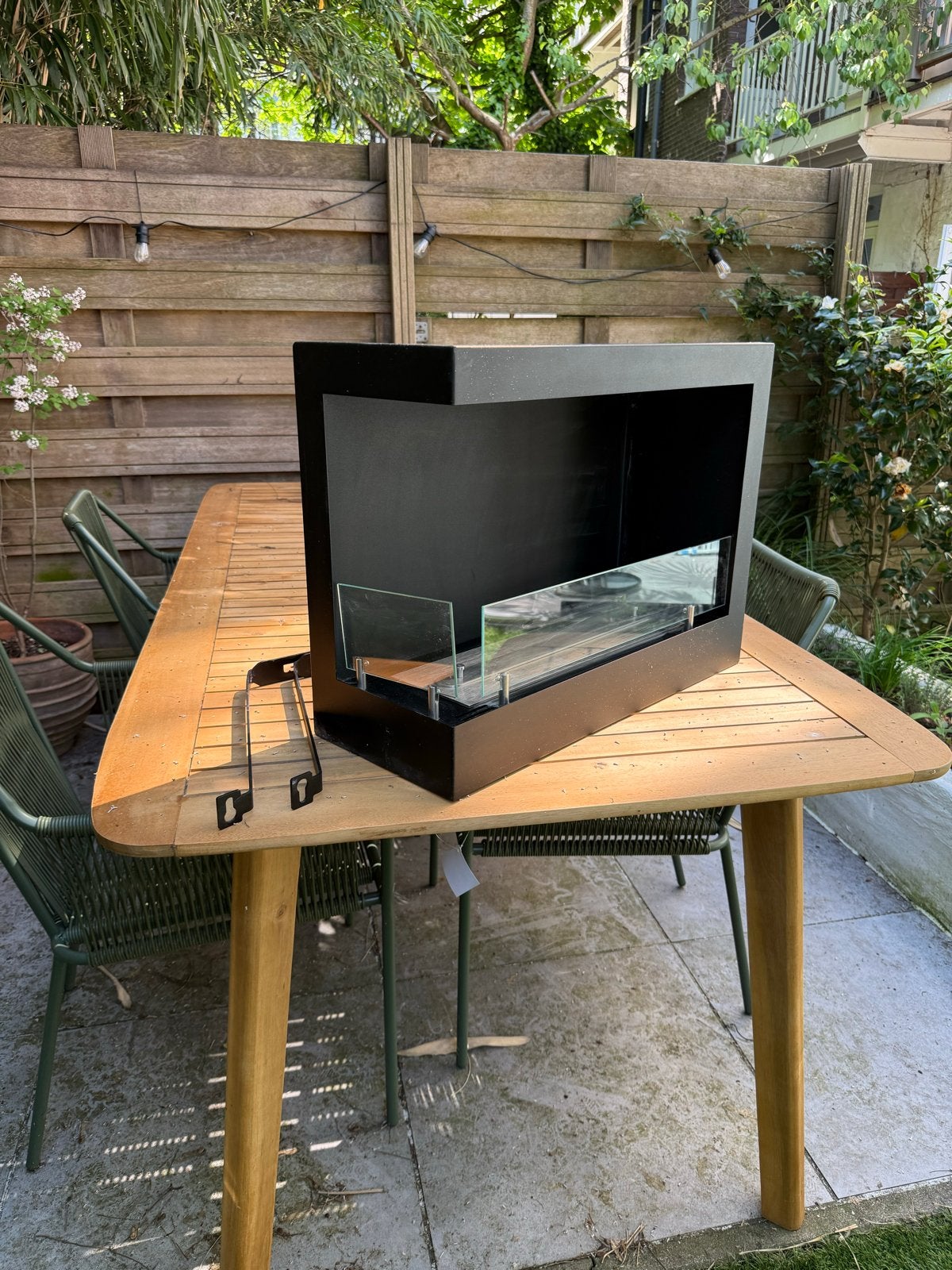 Simple Fire Corner 600L Bio-ethanol Inbouwhaard Zwart, Ophalen, Zo goed als nieuw, Overige soorten