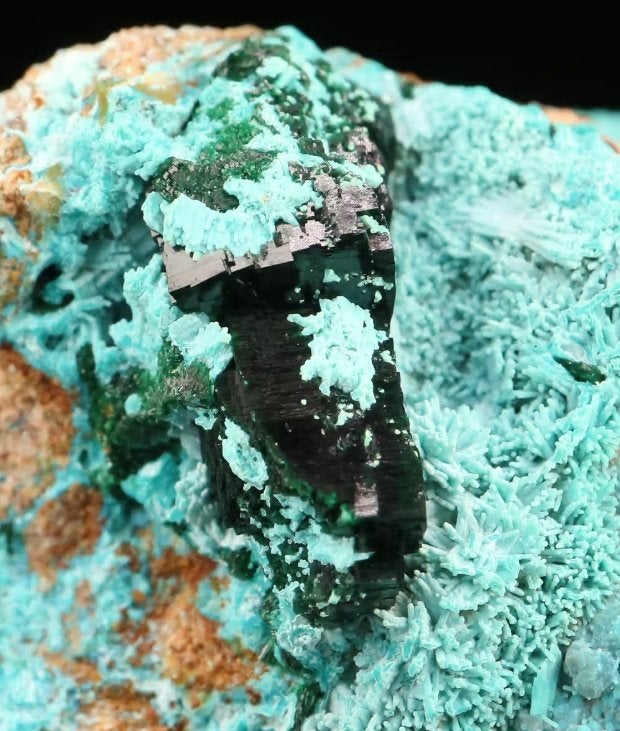 **TOP** MALACHIET + CHRYSOCOLLA pseudo uit DR.Congo., Ophalen of Verzenden, Mineraal