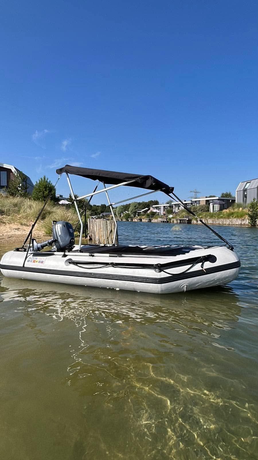 Complete AquaParx Rubberboot Set met Yamaha 6PK 5x gebruikt✅, Ophalen of Verzenden, Zo goed als nieuw, Buitenboordmotor