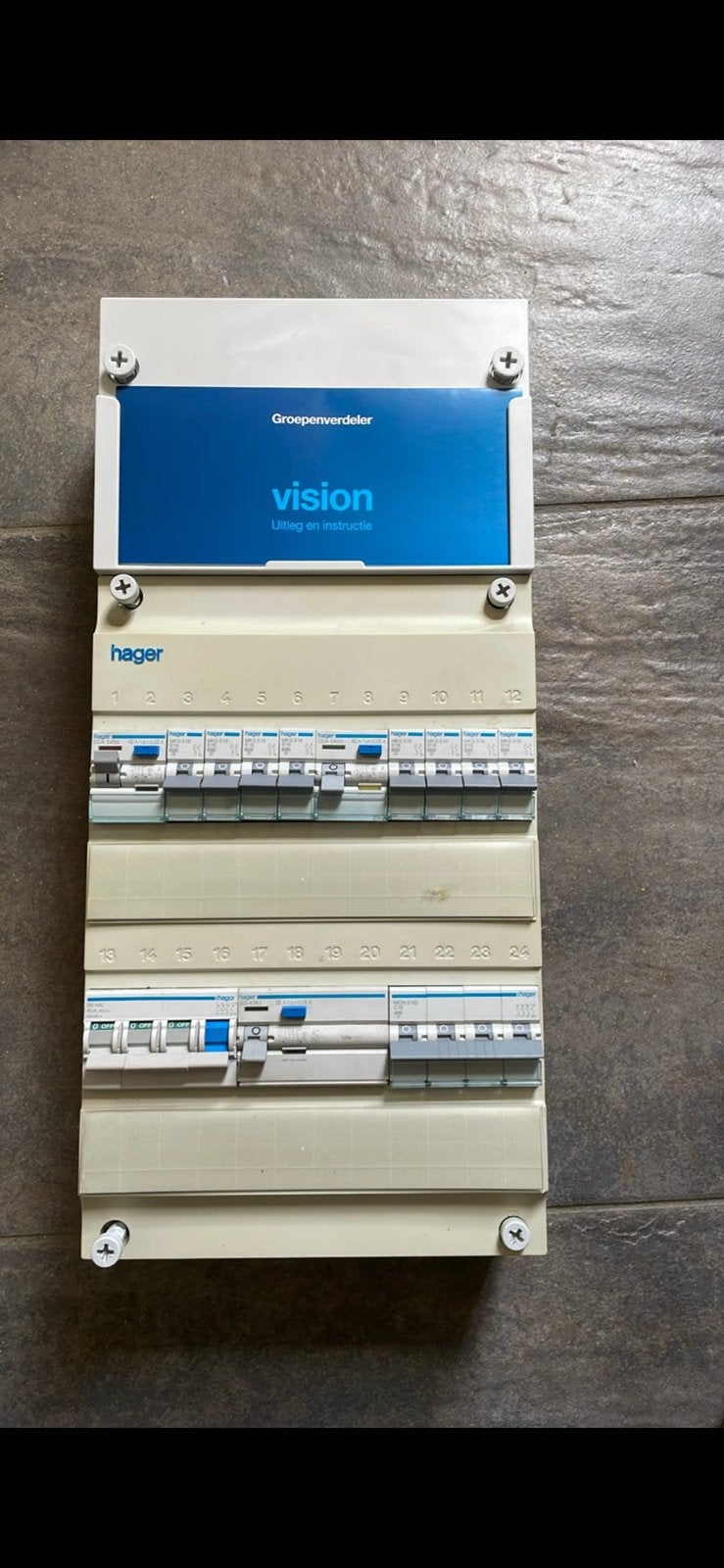 HAGER Vision 3 fase groepenkast, Doe-het-zelf en Verbouw, Elektra en Kabels, Ophalen of Verzenden, Zo goed als nieuw, Overige typen