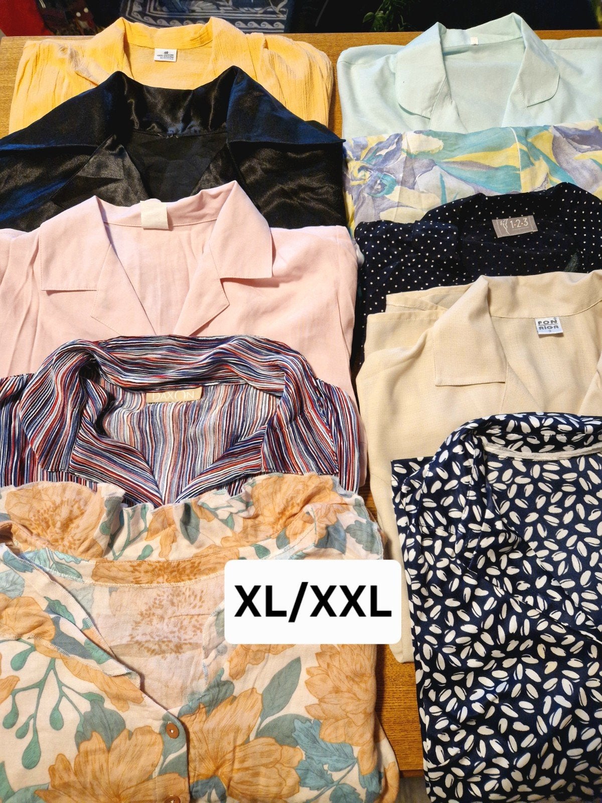 36x partij vintage blouses!  plus sized/ crazy print, Verzenden, Zo goed als nieuw